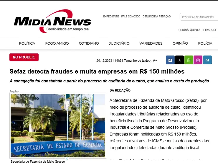 https://www.midianews.com.br/politica/sefaz-detecta-fraudes-e-multa-empresas-em-r-150-milhoes/459475